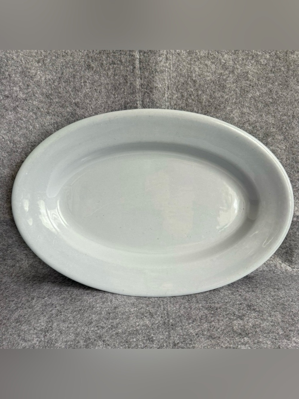 Vintage Buffalo China Blue Lune Ware Restaurant-Style Oval Platter